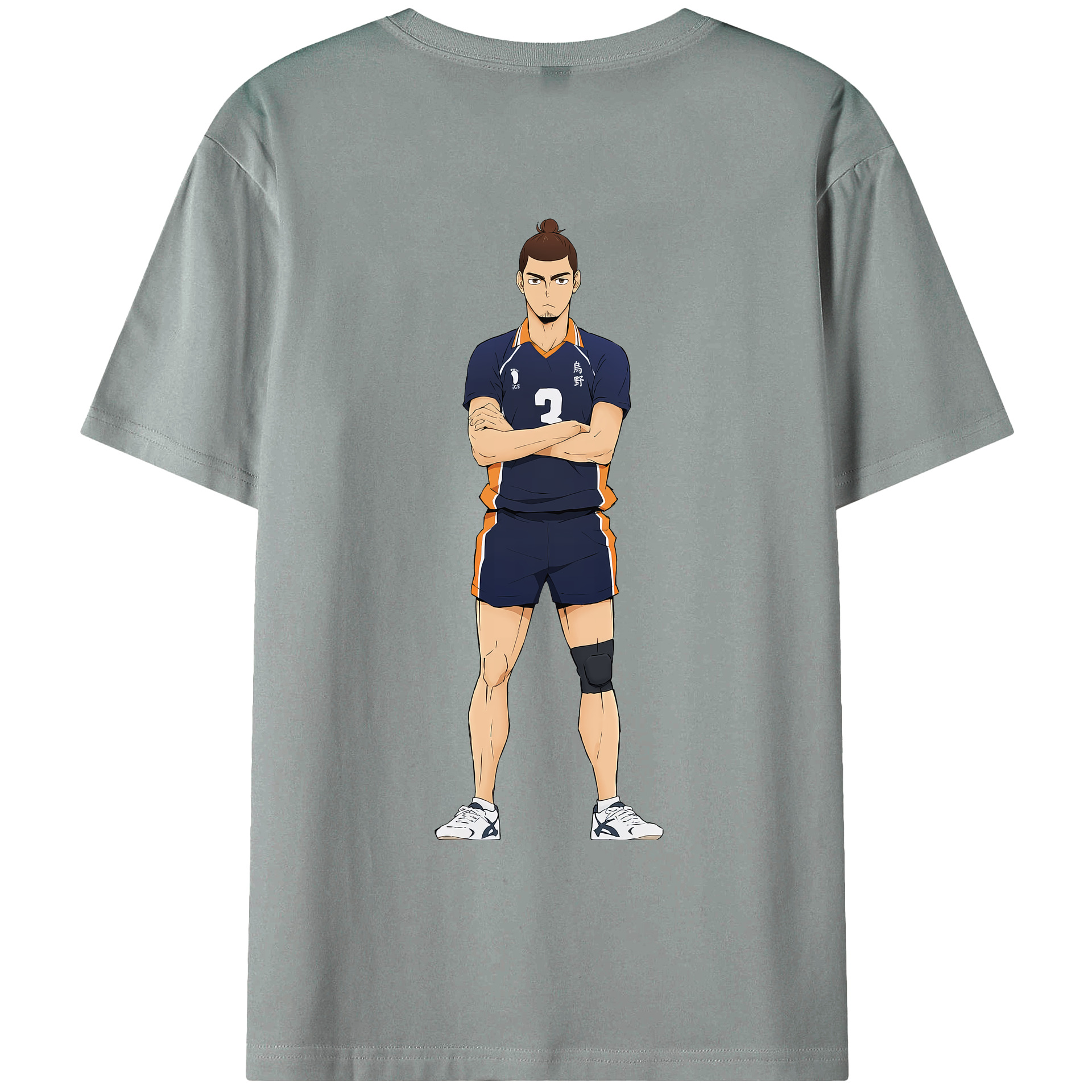 （画像用） ハイキュー!! Haikyu!! 綿100％ メンズ半袖Tシャツ（バックプリント） 通気性